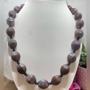 3 for 10$ Vintage peacock color beaded necklace